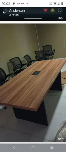 EXCELENTE MESA REUNIAO 2.00X90CM TSMPO 40MM R$ 1.300.0P CENTERACO *