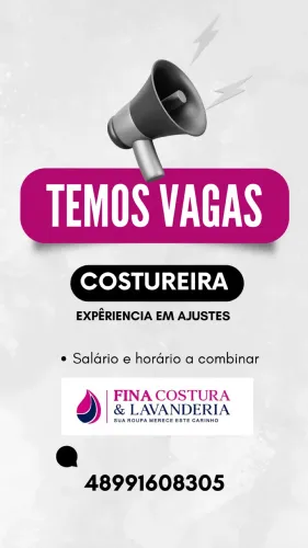 Vaga para costureira 