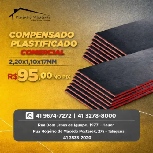 Compensado plastificado comercial 17mm