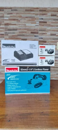 Plaina Faca Afia 82mm Bateria 18v 2 Bat 6a Makita Dkp180