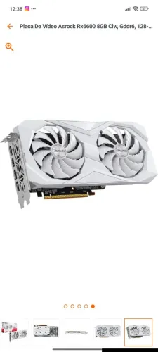 Placa De Vídeo Asrock Rx6600 8GB Clw, Gddr6, 128-bits, 3x Dp/ 1x HDMI - Rx6600 Clw 8g