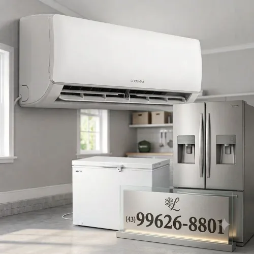 Manutenção, venda e limpeza de ares condicionados, freezers e geladeiras