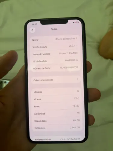 iPhone 11 Pro Max 64GB | Bateria 100% | Único Dono | Impecável