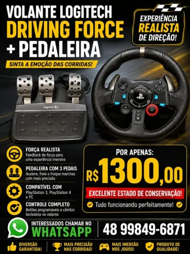 Volante Logitech G29 em perfeito estado!