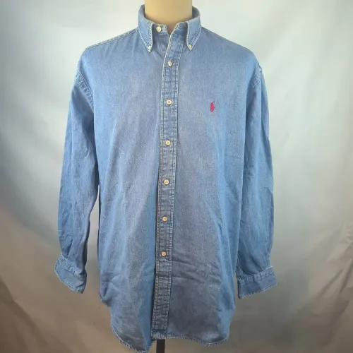 camisa jeans ralph lauren (original ) modelo blaire tamanho M veste g