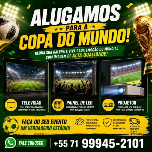 Alugamos painel de led TVs e projetores