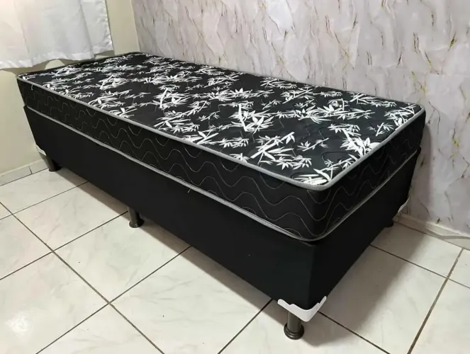 Base com colchão D20 novo na promoção solteiro