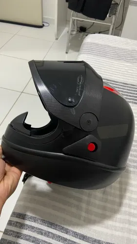 Capacete SAN marino tamanho 58 preto fosco com narigueira
