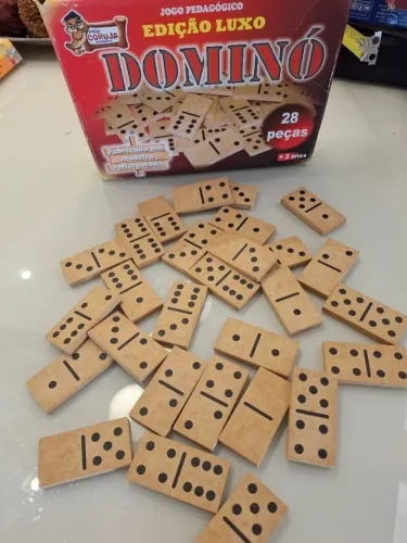 Jogo pedagógico dominó edição luxo 28 peças