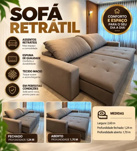 Sofá retrátil