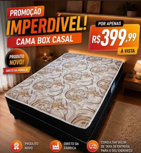 Cama box casal conjugada | ENTREGA GRÁTIS.