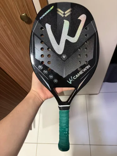 Raquete Beach Tennis Camewin PowerSurf Carbono 3K (Zerada + Capa)