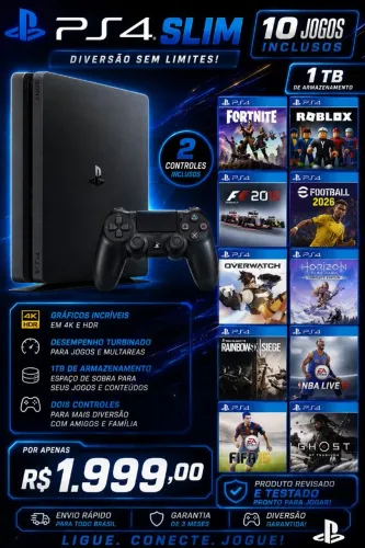 PS4 slim combo completo