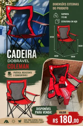 cadeira dobravel coleman