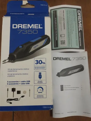 Micro retifica Dremel 7350, sem fio, pouco usada