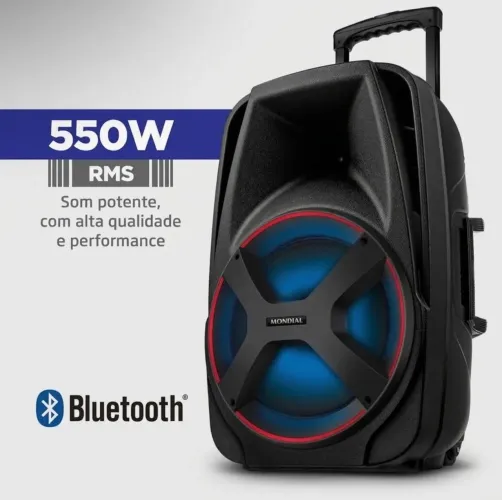 Caixa de Som Amplificada Bluetooth 550W Mondial CM550