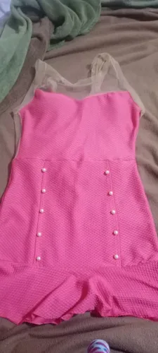 VESTIDO ROSA COM BOTÕES