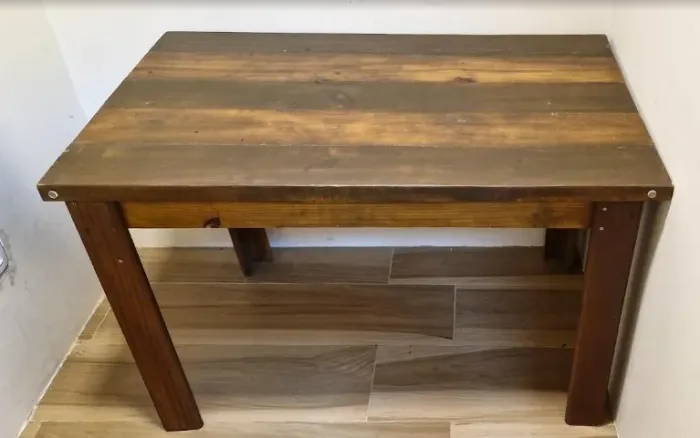 Mesa rustica de escritório. 1x20 x 0,75 em Madeira Maciça Pinus