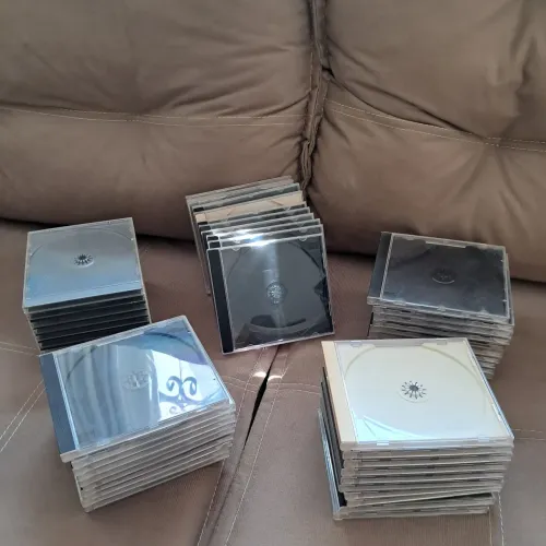Lote 50 Estojos Capas de Acrílico para CDs