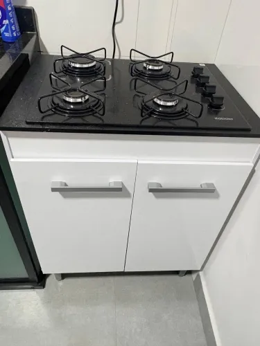 Balcão e Fogão Cooktop 4 Bocas