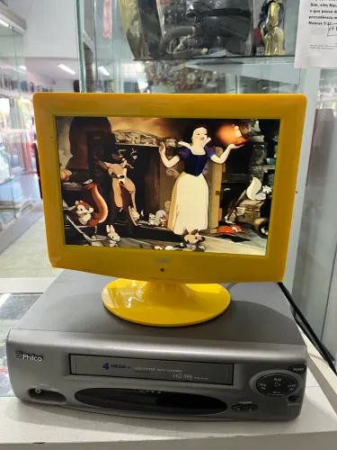 Video Cassete 4 Cabeças Philco Auto Limpante Com Controle