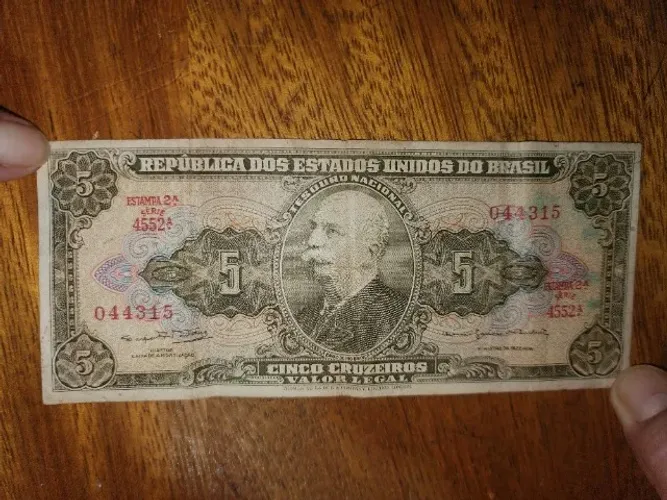 Nota de 5 Cruzeiros - 2ª Estampa, série 4552, MBC