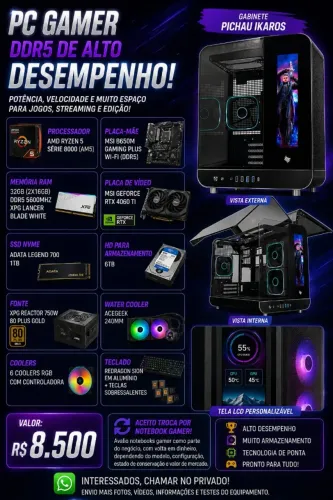 PC GAMER, ALTO DESEMPENHO - AM5