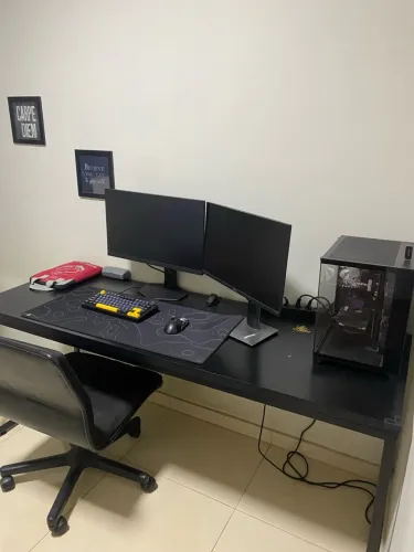 OPORTUNIDADE!! SETUP GAMER COMPLETO - Ryzen 5 5500 + RX 580 8GB + 16GB + 2 Monitores