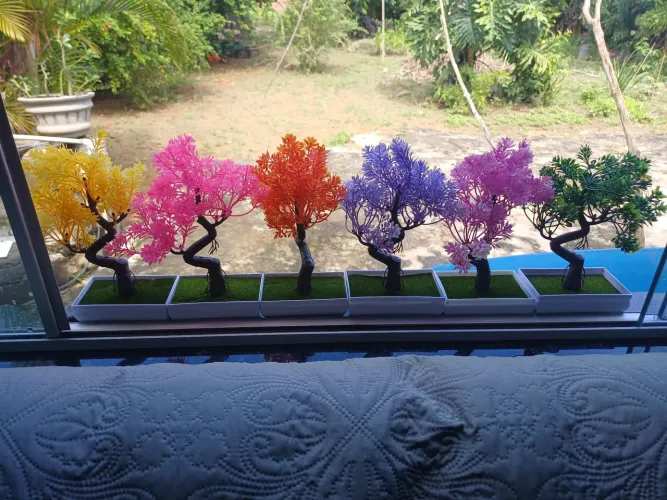 Mini Árvores Decorativas Coloridas 