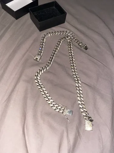 Kit Corrente + Pulseira Cuban Cravejada Perk Joias - Zircônias Autênticas