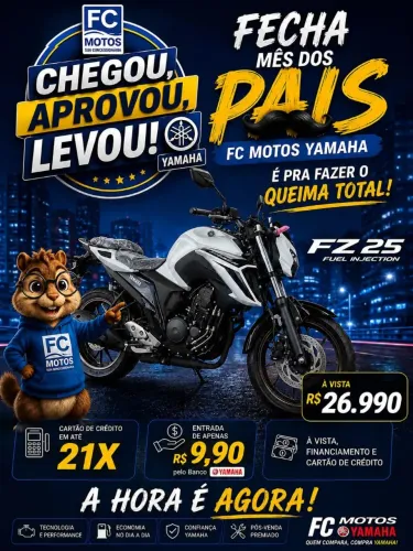 Motos Zero com Zero de entrada (Yamaha)