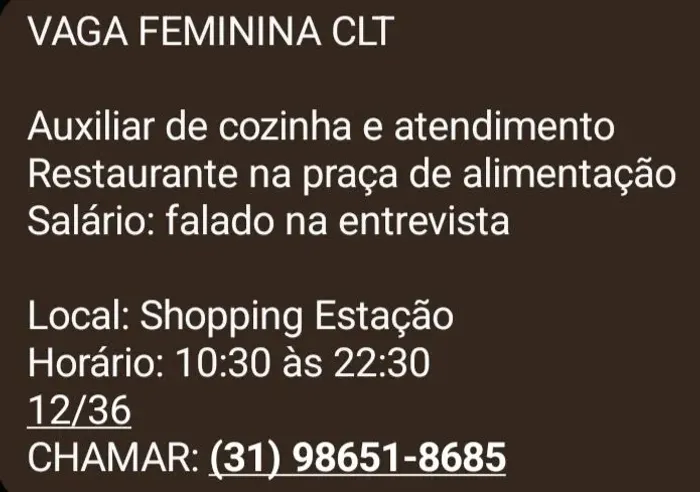 Vagas de emprego