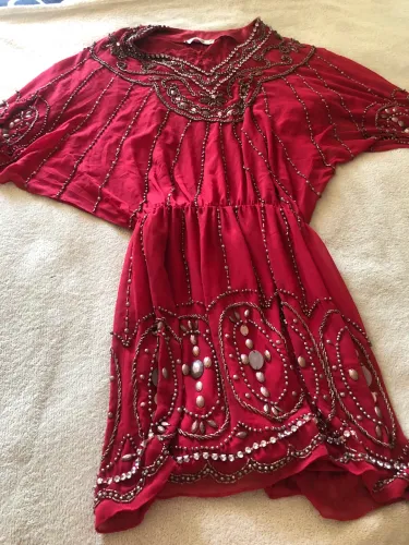 Vestido indiano pedraria 