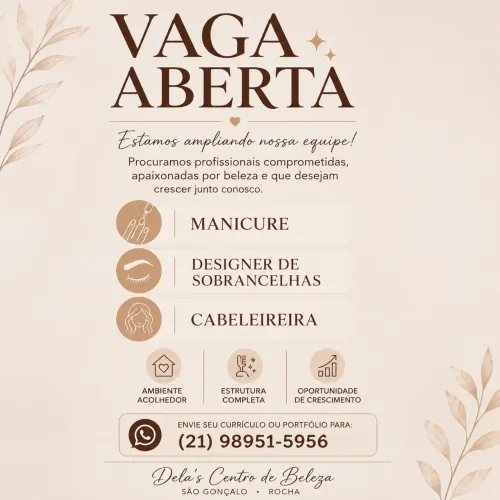 Vaga para profissionais da área da beleza
