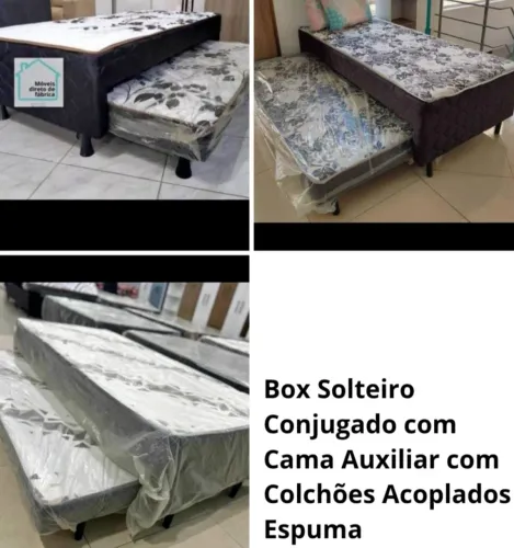 Bicamas NOVAS com cama auxiliar com colchão acoplado embutido de espuma a partir de 455,00