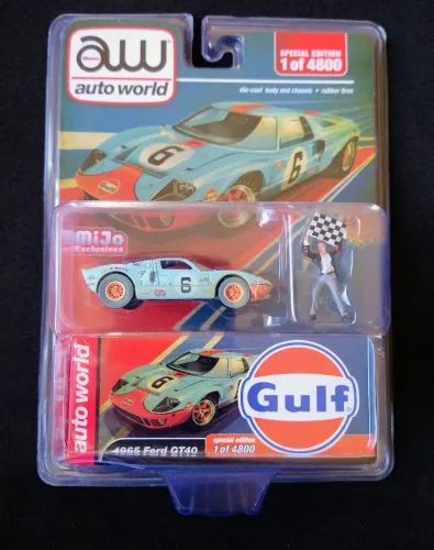 Auto World MiJo Exclusives - 1965 Ford GT40 Gulf #6 1/4800