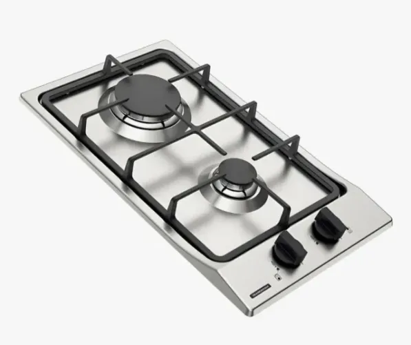 Cooktop inox Gás Tramontina Dominó Pequeno 2 Boca Automático