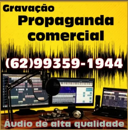 Gravação propaganda comercial