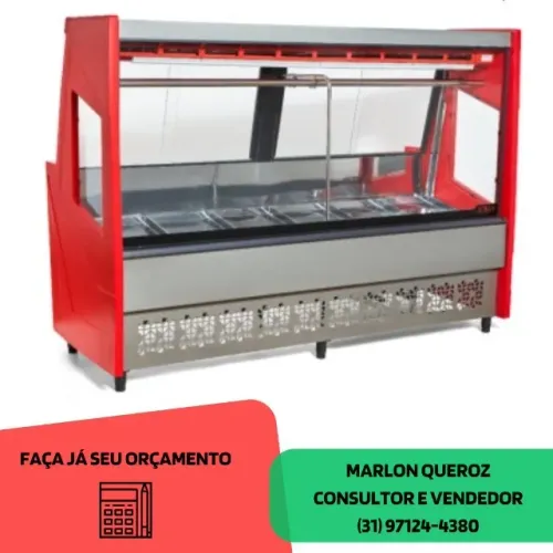 Balcão de Açougue 2m Vernelho Polar