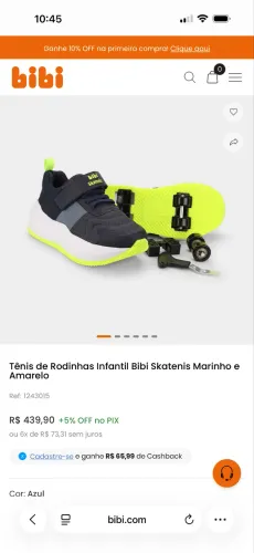 Tênis Infantil com Rodinhas Bibi