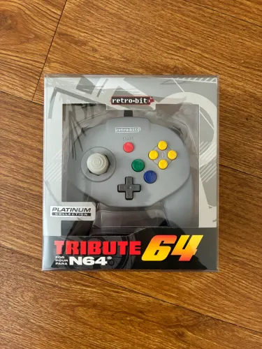 Controle n64 Nintendo Retrobit tributo com fio