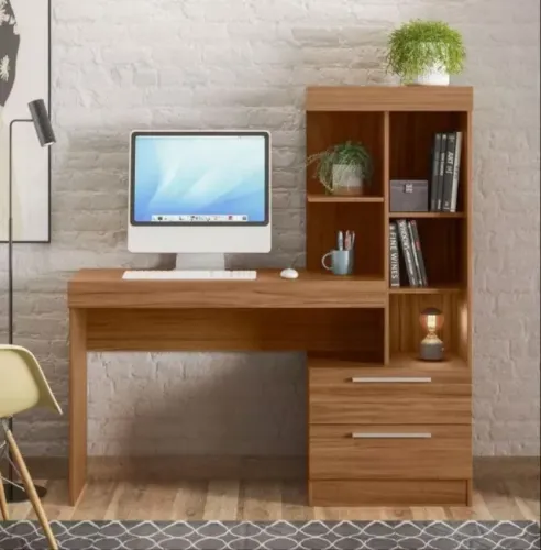 Escrivaninha Mesa de Escritório com 2 Gavetas e Nichos (QUEIMA DE ESTOQUE)!!