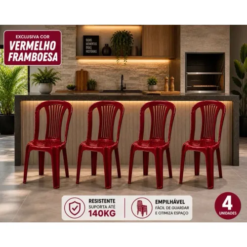 Cadeira de plástico vermelha cadeira de plástico sem braço cadeira de plástico reforçada