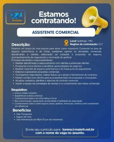Oportunidade de Emprego.