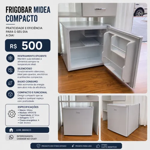 FRIGOBAR MIDEA COMPACTO | 500 reais