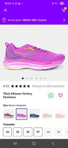 Tênis Mizuno Victory 37