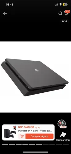 Vende-se ps4 slim semi novo