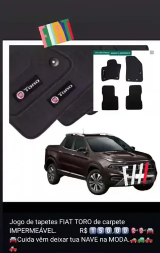 Jogo de tapetes FIAT TORO
