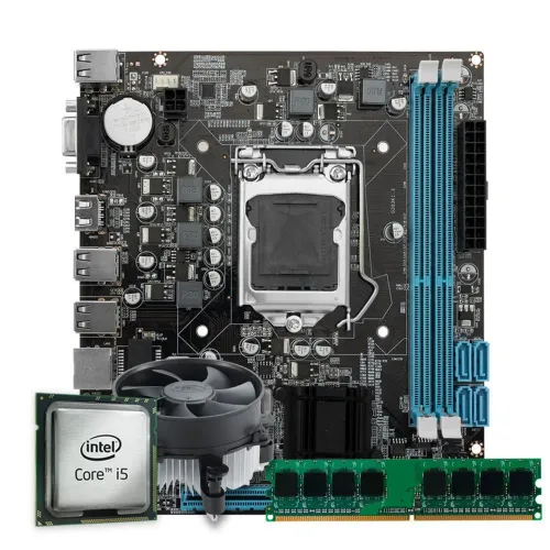 Kit placa-mãe 1155 + Processador Intel + 8GB de ram 