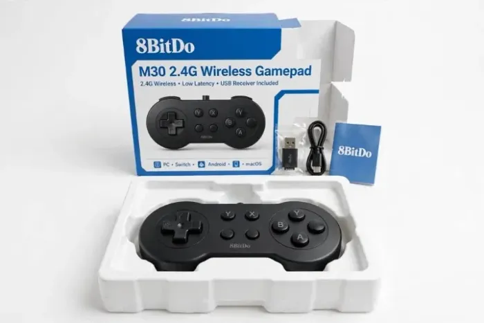 ? 8BITDO M30 2.4G - ORIGINAL - CONTROLE RETRÔ PREMIUM ?
